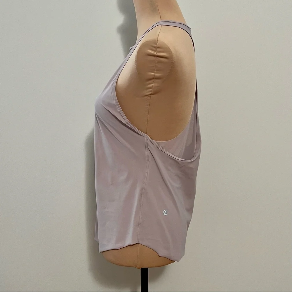 Lululemon Never Still Tank Top Smoky Blush Mauve Pink 6/S/Small Racerback Mesh - Picture 4 of 11